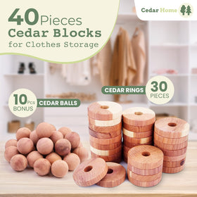 CEDAR HOME cedar balls in a drawer for odor control and freshness