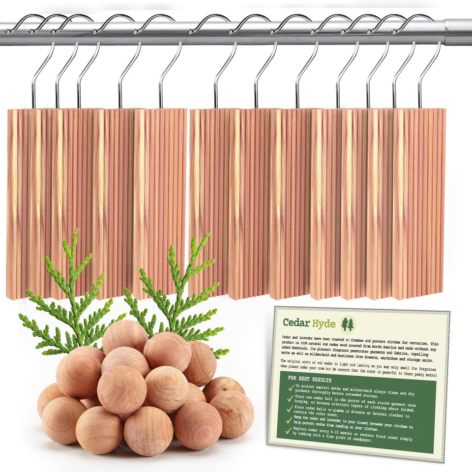 CEDAR HOME cedar blocks for clothes storage with natural scent and odor protection.