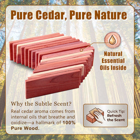 Cedar Space blocks used in drawers, bags, cabinets, and cars for storage