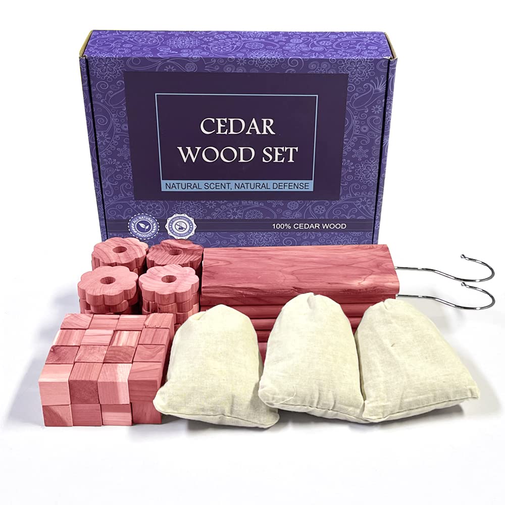 Cedar Space cedar planks on a hanger release a refreshing scent.