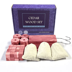 Cedar Space cedar planks on a hanger release a refreshing scent.