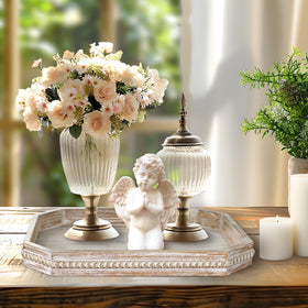 CEDARLUX wood bead border close-up shows handcrafted detailing and texture.