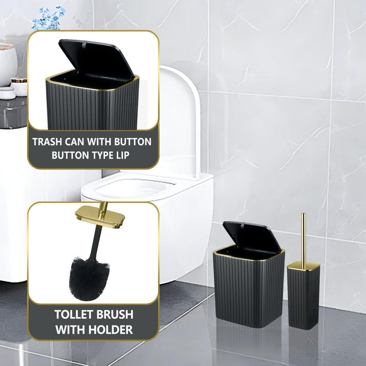 CedarShin toilet brush ensures hygienic storage with a compact footprint.