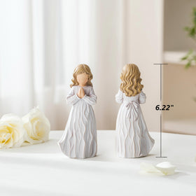 CedVow solid resin praying angel figurine with durable, weighty feel.