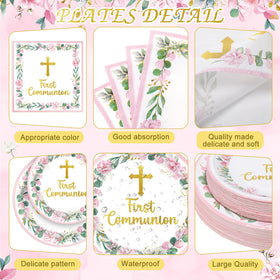 Ceenna God Bless pink napkins with gold accents for coordinated decor.