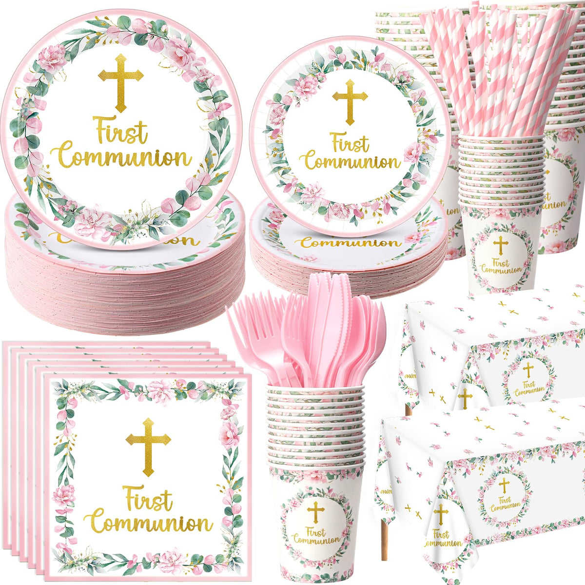 Ceenna God Bless 9-inch plates for elegant communion table settings.