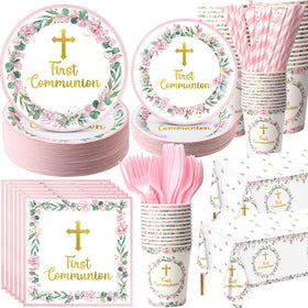 Ceenna God Bless 9-inch plates for elegant communion table settings.
