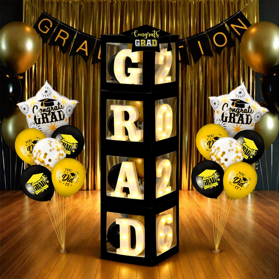 Ceenna grad 2026 LED marquee letters glow to illuminate photos