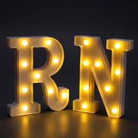 Ceenna RN letters light-up sign with two letters for nursing graduation photos