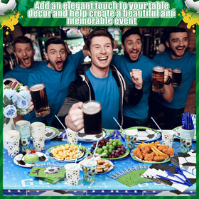 Ceenna tablecloth in green PE plastic protects surfaces during celebrations