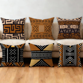 Ceexolliss African mudcloth pattern A throw pillow cover adds rustic charm to living spaces