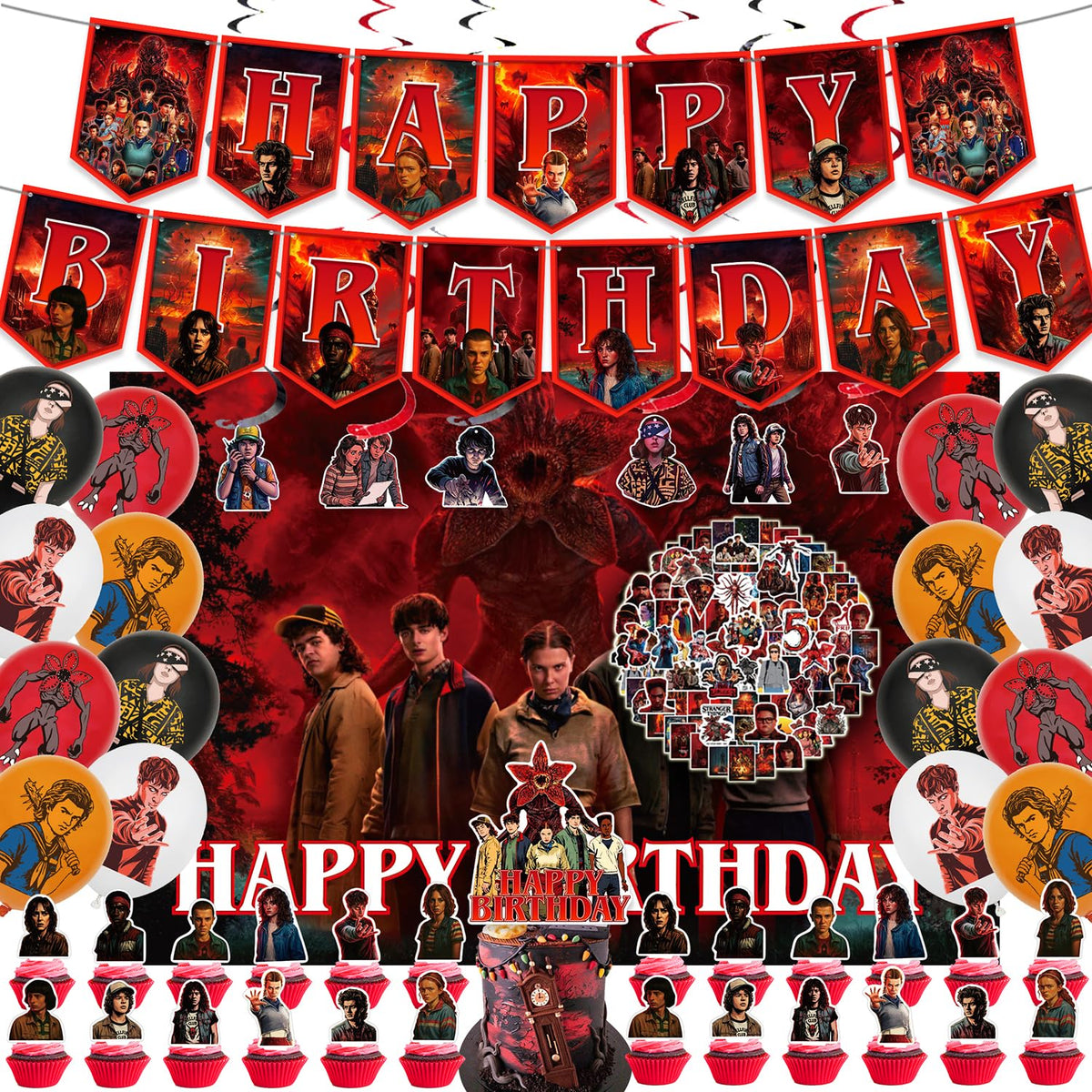 Cefoust 162Pcs backdrop creates a bold party photo backdrop for memorable shots