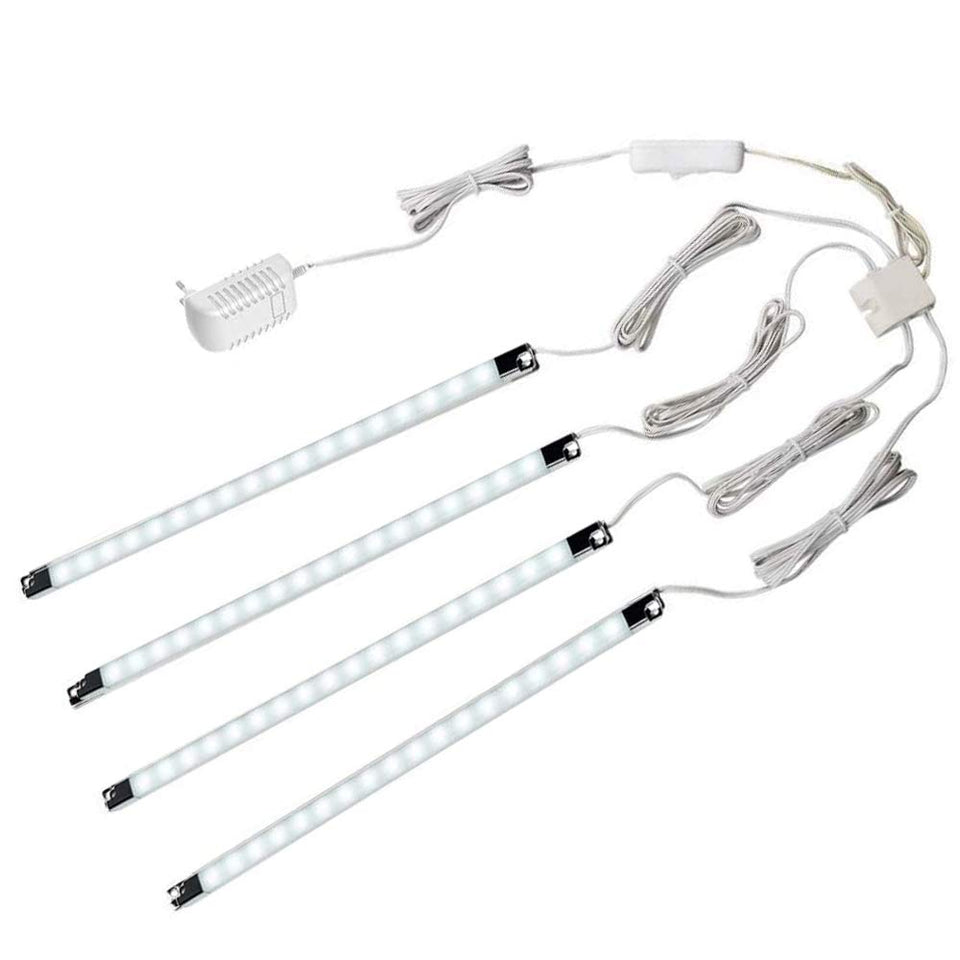 Cefrank 4-pack LED light bars illuminate display cases with even brightness.