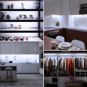Cefrank lights install with adhesive tape or screws for secure mounting.