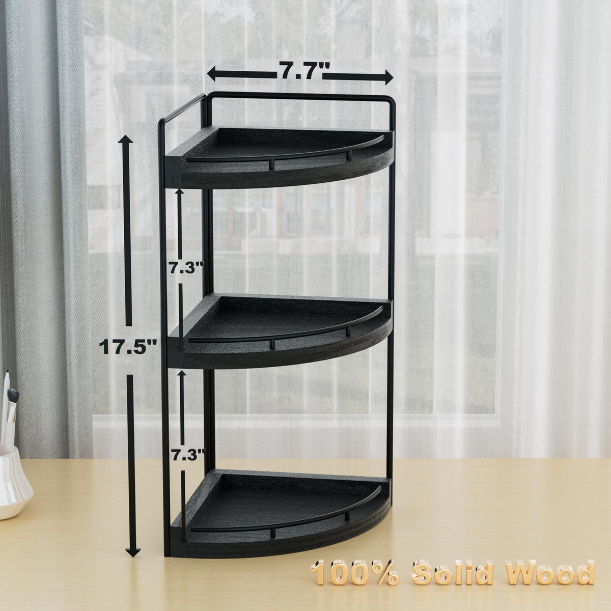 CeleVista easy-install metal rails support secure shelf arrangement.