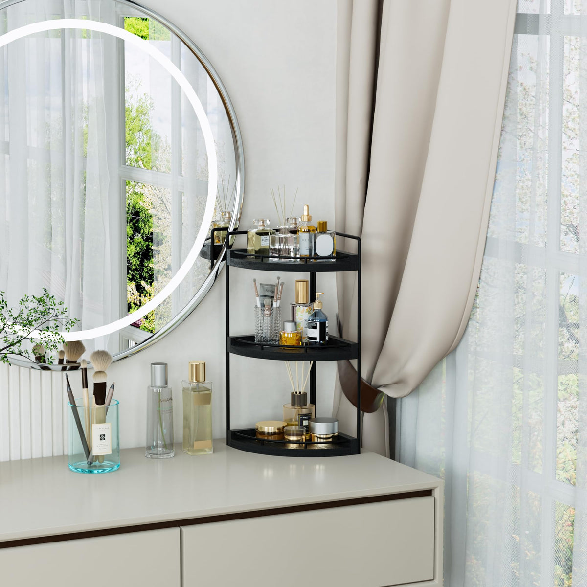 CeleVista multipurpose storage stand organizes cosmetics, spices, and decor items.