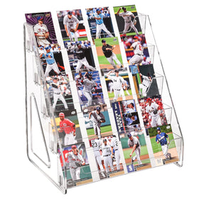 CELSOL 2-pack 5-tier acrylic stand front view for clear greeting card presentation