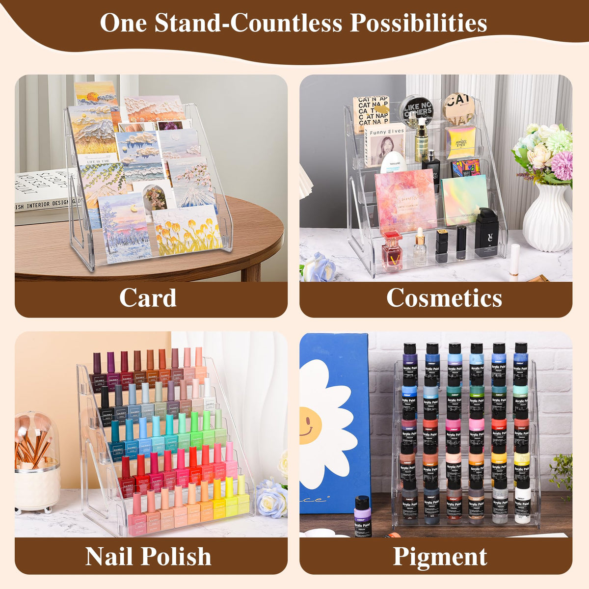 CELSOL 12-card-per-row layout fits crowded booths without clutter.