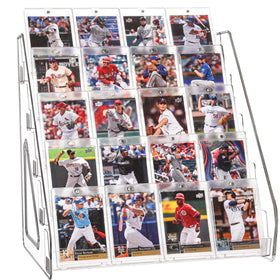 CELSOL elevated 5-tier stand overview for versatile card display and clear visibility.