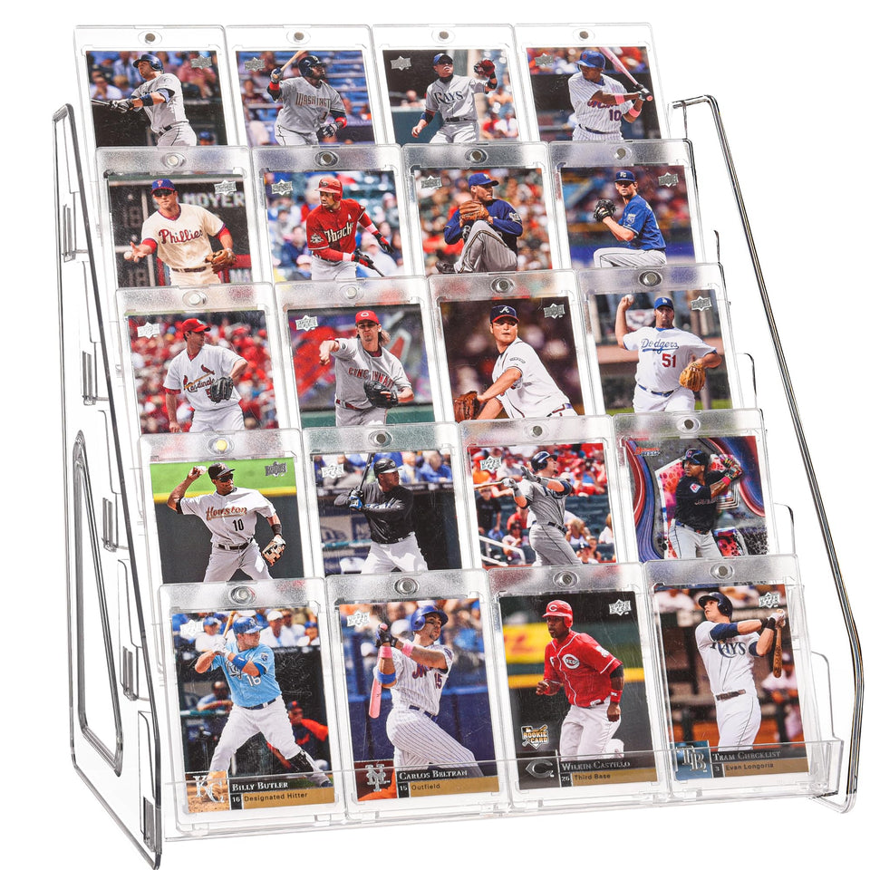 CELSOL elevated 5-tier stand overview for versatile card display and clear visibility.