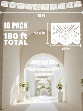CEMPASUCHIL white banner with handcrafted motifs suits weddings.