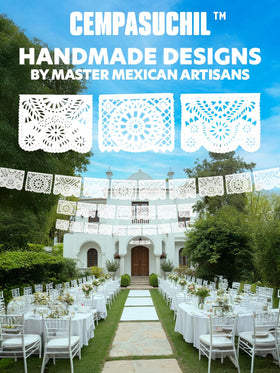 CEMPASUCHIL artisans crafted banner reflects authentic Mexican craftsmanship.