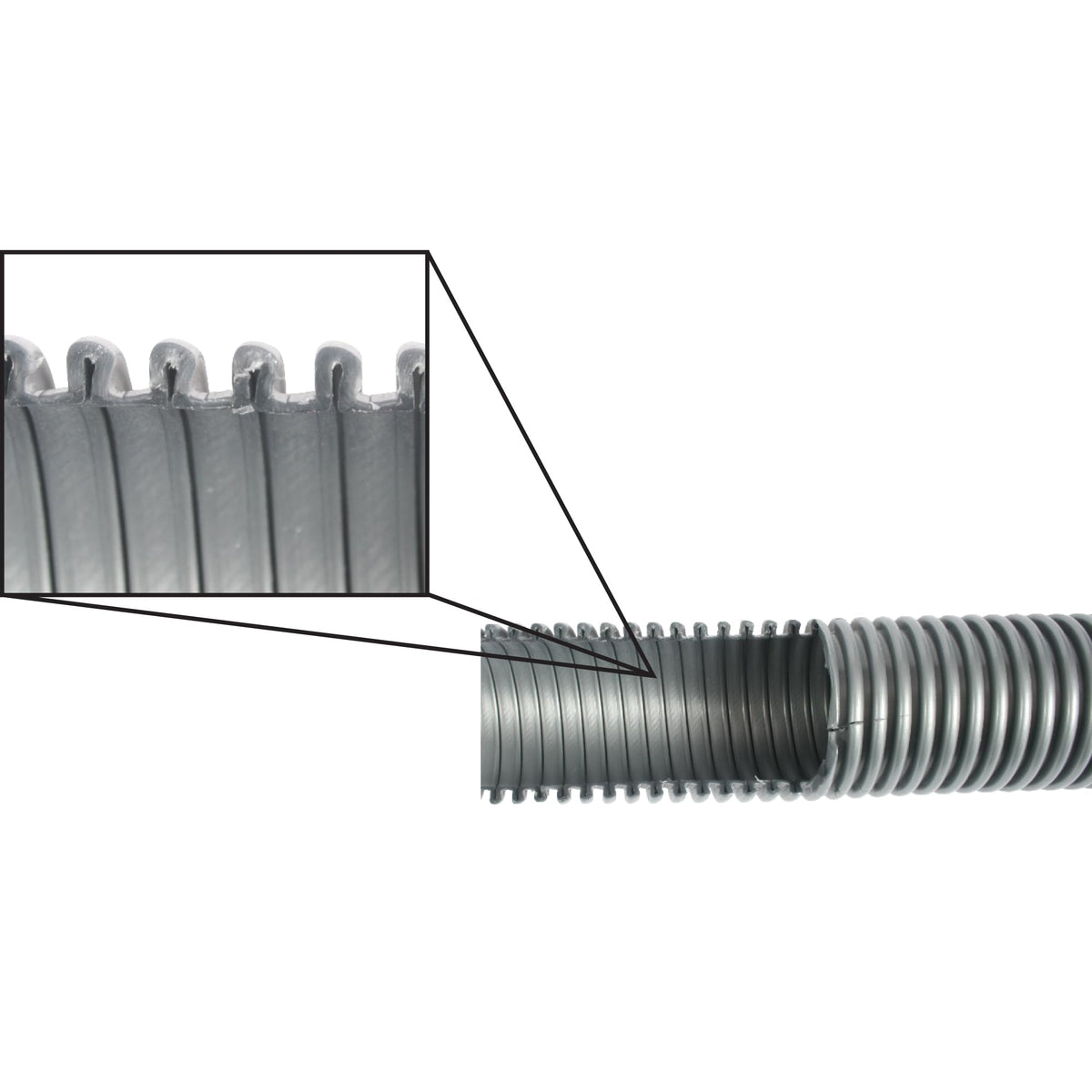 Cen-Tec extension hose connected to vacuum extends cleaning reach.