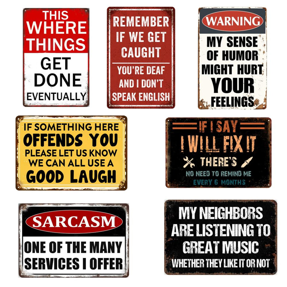 Cenacle man cave sign 8x12 front view enhances walls with vintage durability
