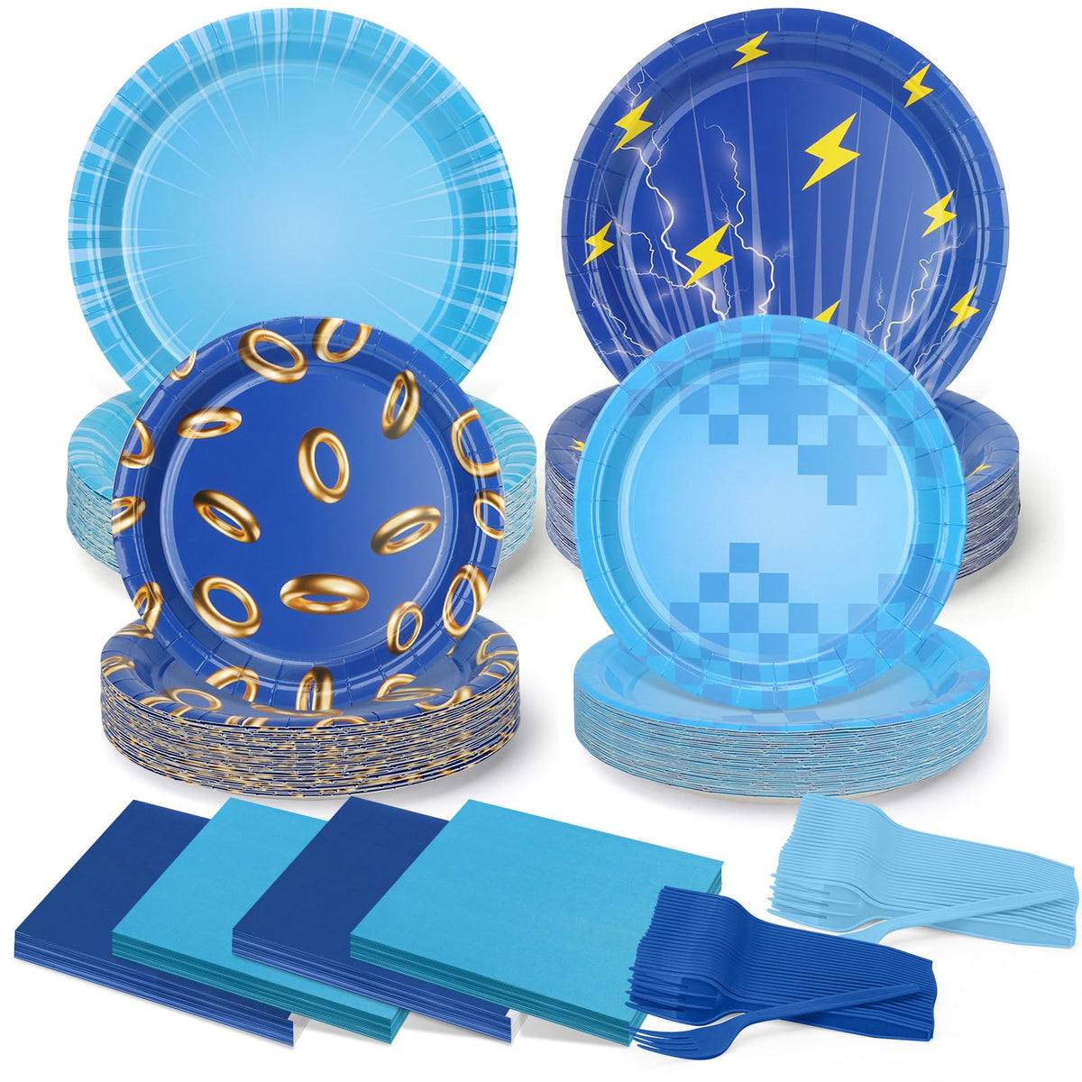 CENLBJ 9-inch dinner plates with hedgehog designs for quick setup and cleanup.