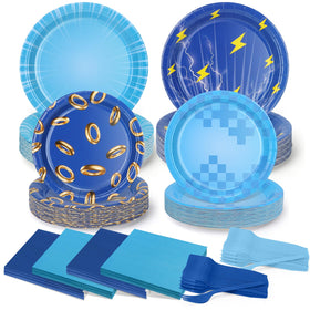 CENLBJ 9-inch dinner plates with hedgehog designs for quick setup and cleanup.