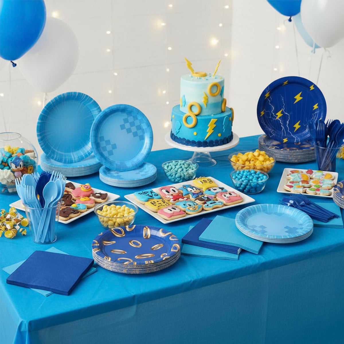 CENLBJ colorful party set helps create a memorable, quick-clean event.
