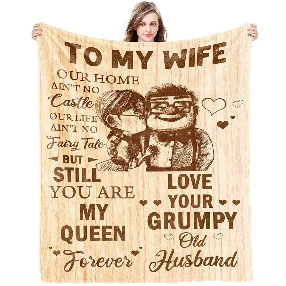 CENSIHER Gift Blanket for Wife with soft touch for comforting warmth.