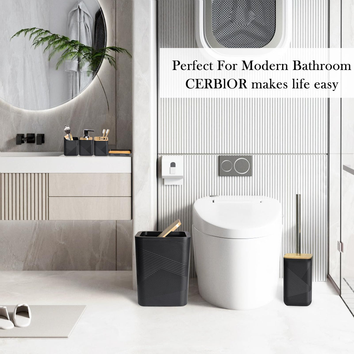 CERBIOR qtip holder keeps cotton swabs organized and accessible
