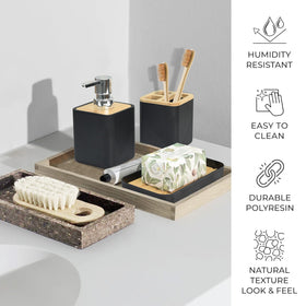 CERBIOR toilet brush holder coordinates a complete set with a cohesive look