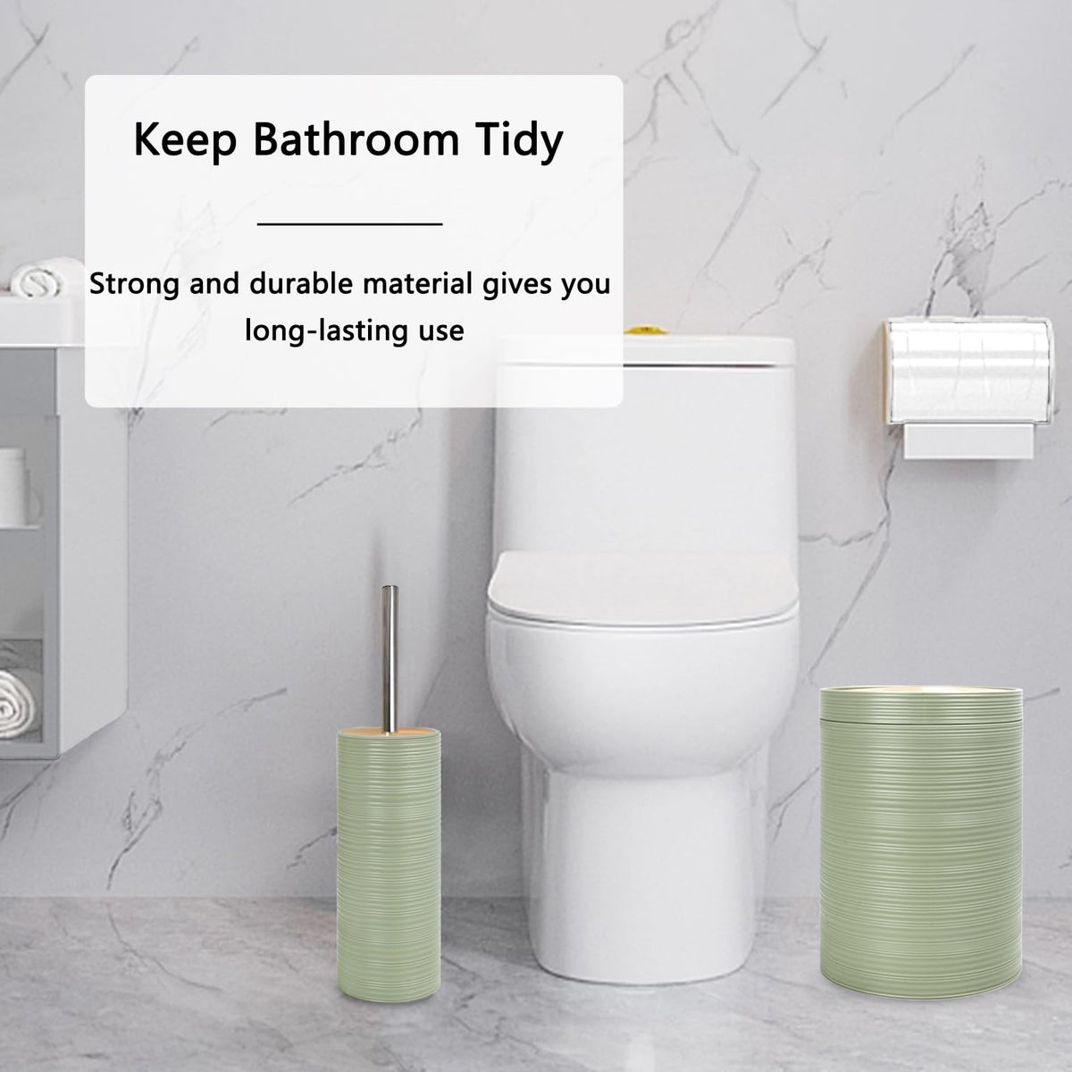 CERBIOR trash can keeps bathroom waste neatly contained