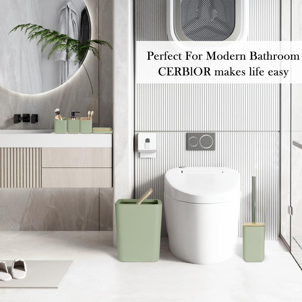 CERBIOR soap dish catches drips and keeps counters clean