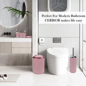 CERBIOR toilet brush holder adds practical storage.