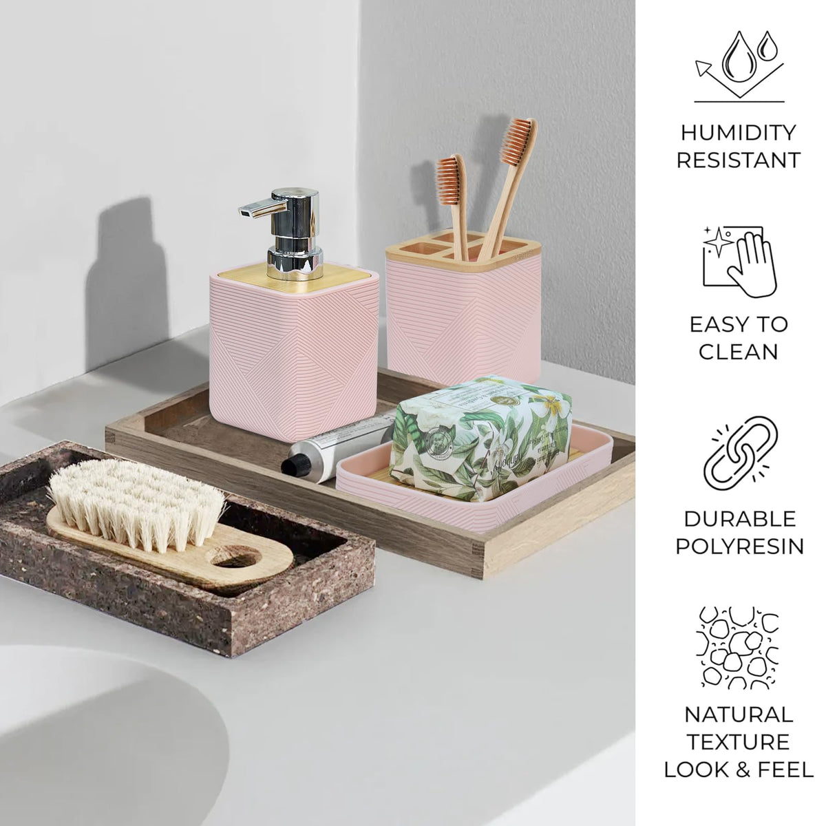 CERBIOR toothbrush cup pink ready for rinsing and storage