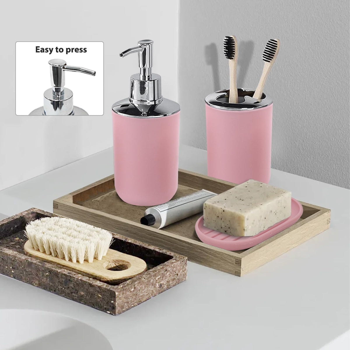 CERBIOR toothbrush cup shows coordinated design for easy morning grabbing.