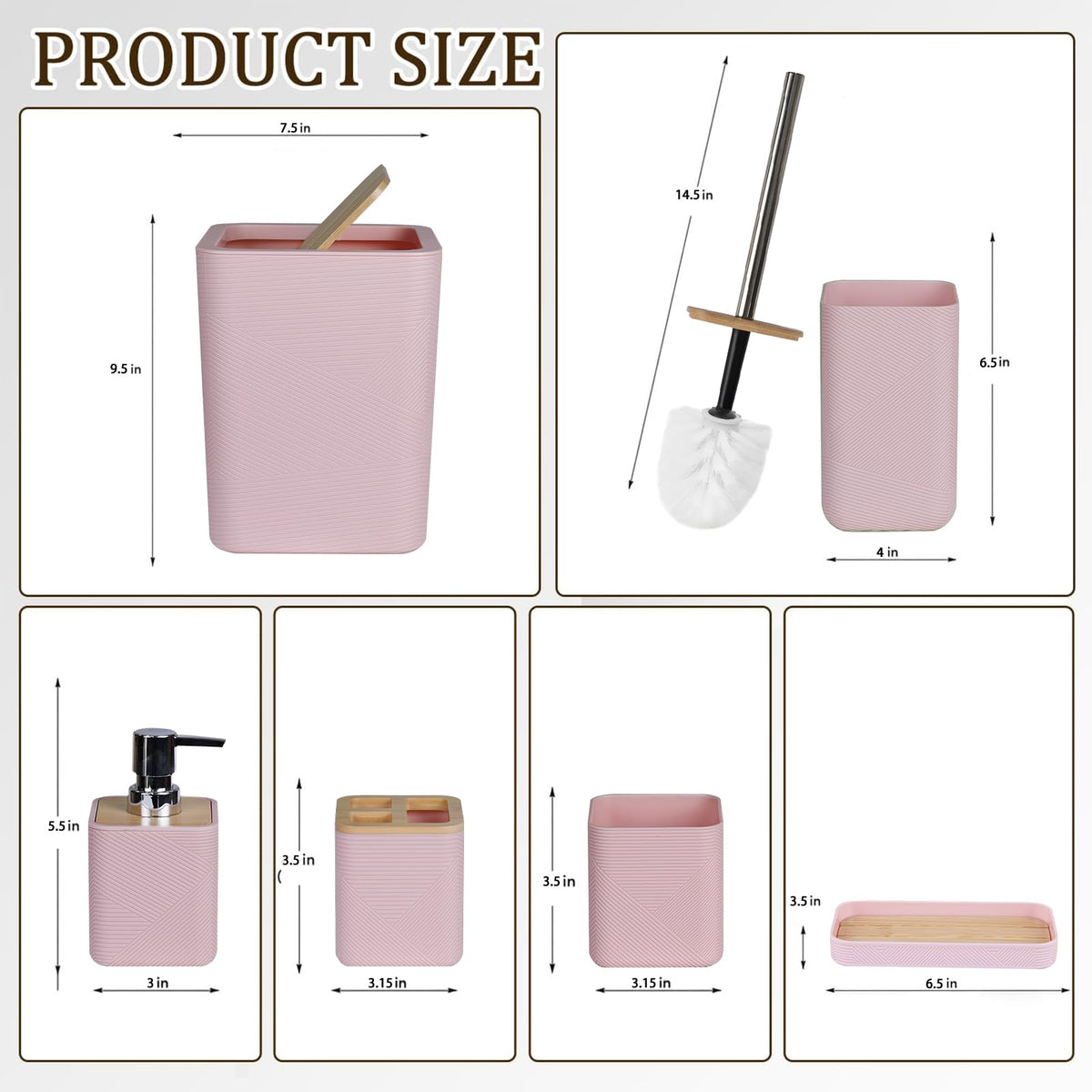 CERBIOR toothbrush holder 3 holes pink keeps brushes sorted