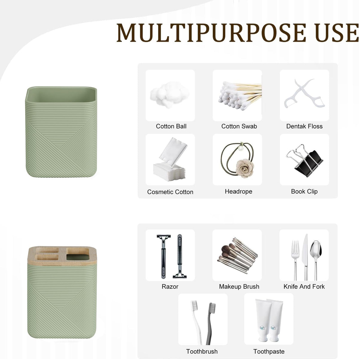 CERBIOR toothbrush holder keeps brushes organized with three compartments