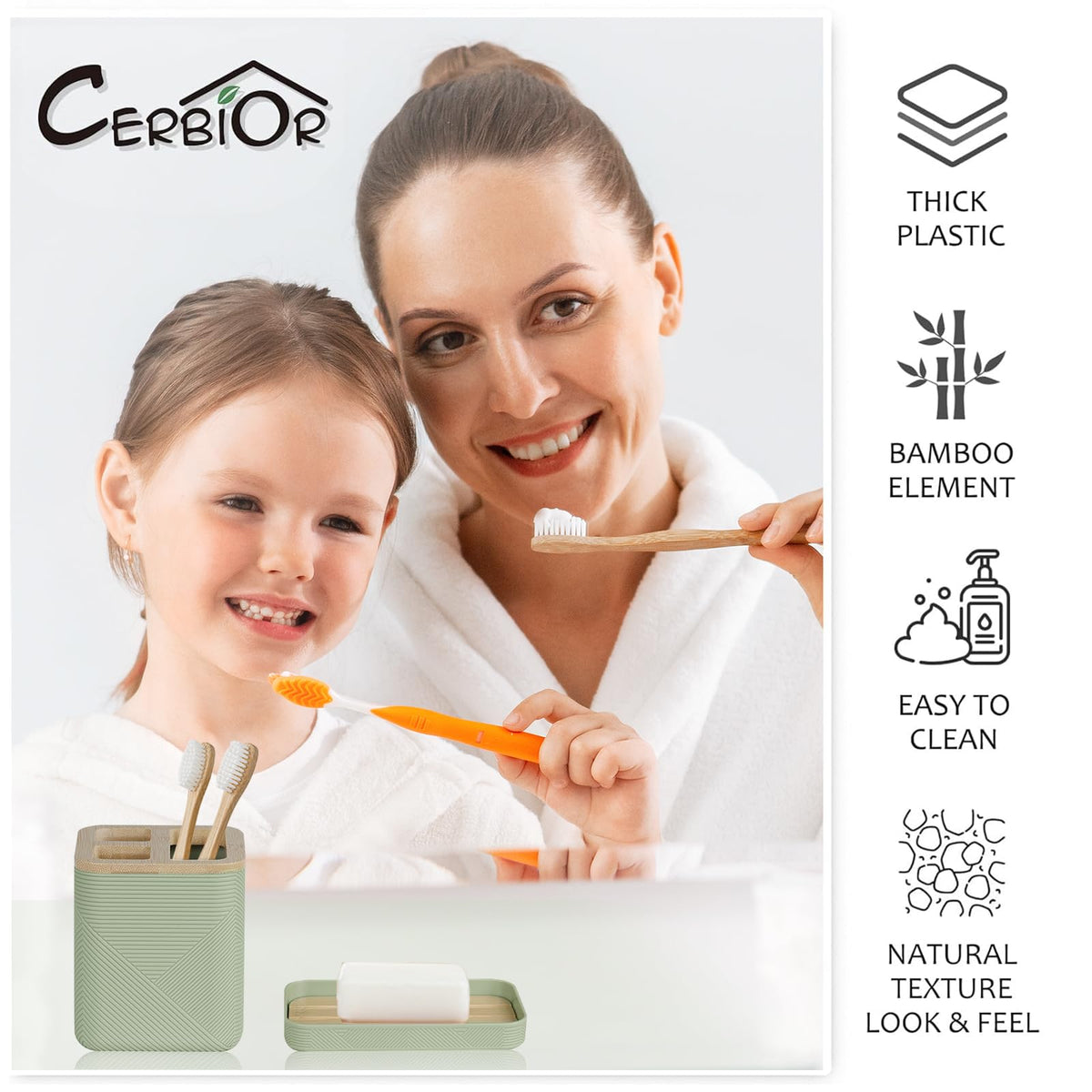 CERBIOR trash can blends with decor and provides a dedicated waste space