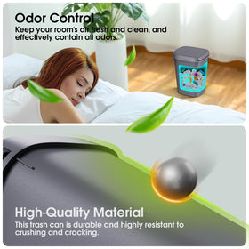 CEROELDA 10L bin with odor-control lid helps keep rooms fresh.