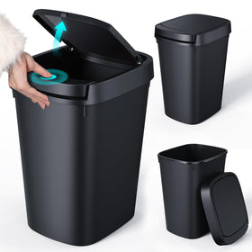 CEROELDA 3-pack slim trash can top-lid view showcasing compact size for tight spaces
