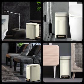 CEROELDA 6L slim trash can suits cornered spaces like bathrooms.