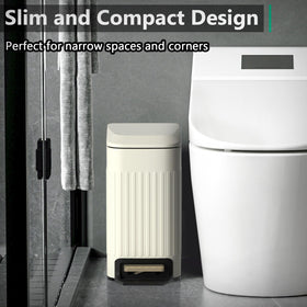 CEROELDA metal pedal trash can shows durable, hands-free operation.