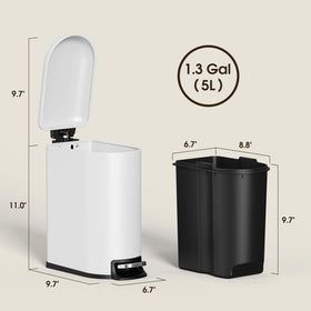 CEROELDA durable step pedal and sealed base keep odors contained.