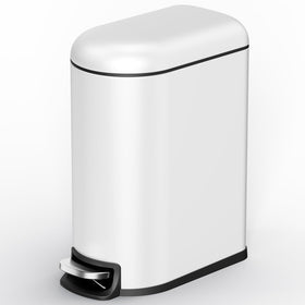 CEROELDA small trash can with soft-close white lid, ideal for compact spaces.