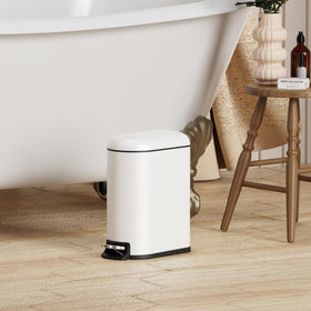 CEROELDA stainless-steel 5L trash can, compact design for small rooms.