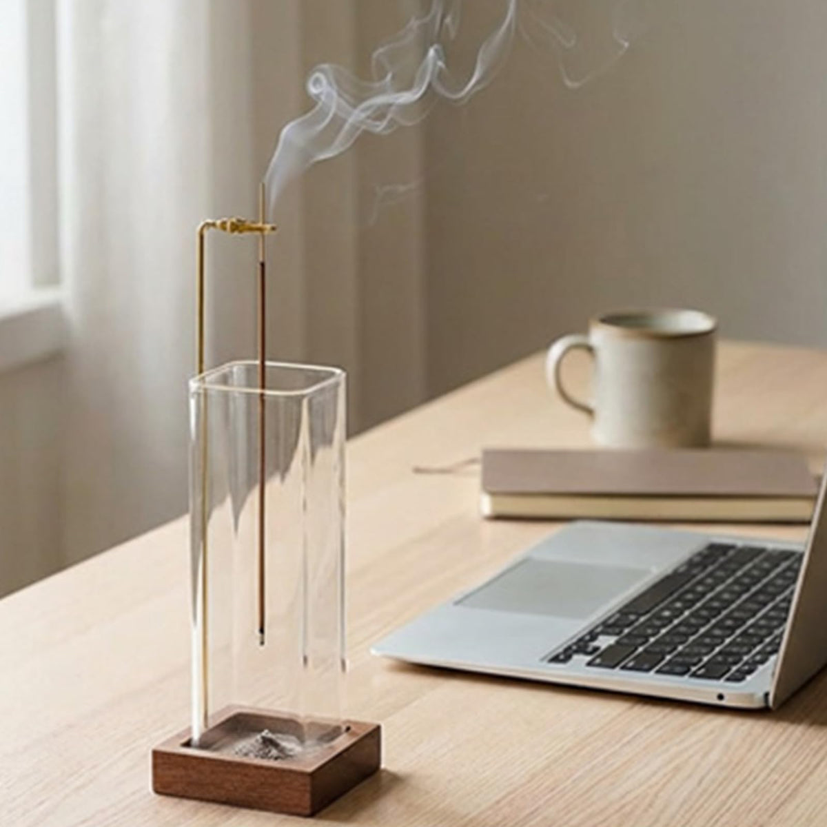 CEREMONY desk decor adds calming focal point for meditation or study